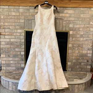 Aiden mattox cream gown